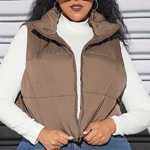 Zip Up Puffer Vest Winter Coat